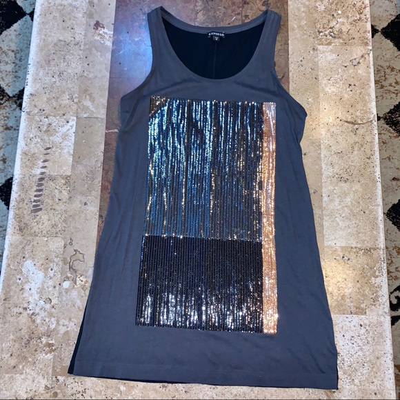 Women’s SZ S EXPRESS Sequined Tank Dress - Picture 2 of 8